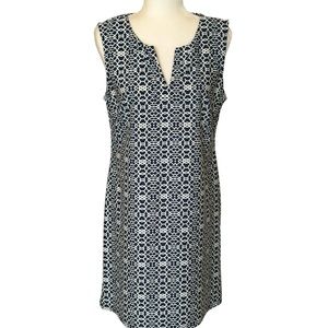 ARYEH Navy and White Shift Dress Size Large
